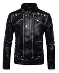 Handmade Men Cafe Racer Antique Classic Fashion Motorbike Black Leather Jacket