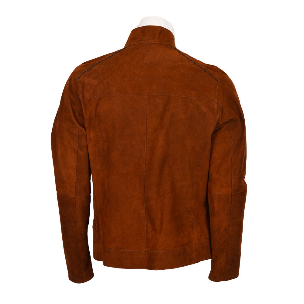 Ox and Bulls Handmade Walnut Brown Suede Jacket