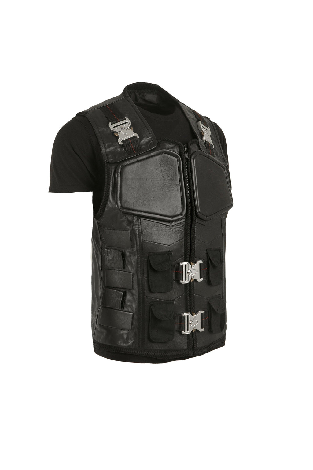 Handmade Wesley Snipes Blade Vest Trinity Vampire Hunter Military Style Handmade Cosplay Costume Leather Vest