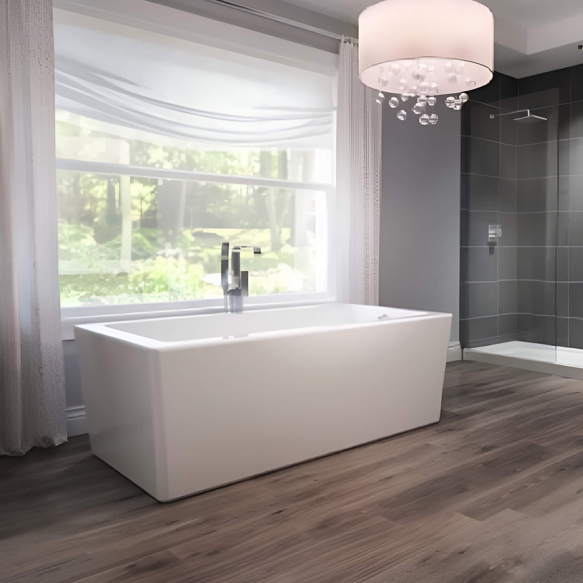 Jacuzzi Bianca 66-Inch Acrylic Freestanding Soaking Tub [JBIF6636BUXXXXW] (SAK24931)