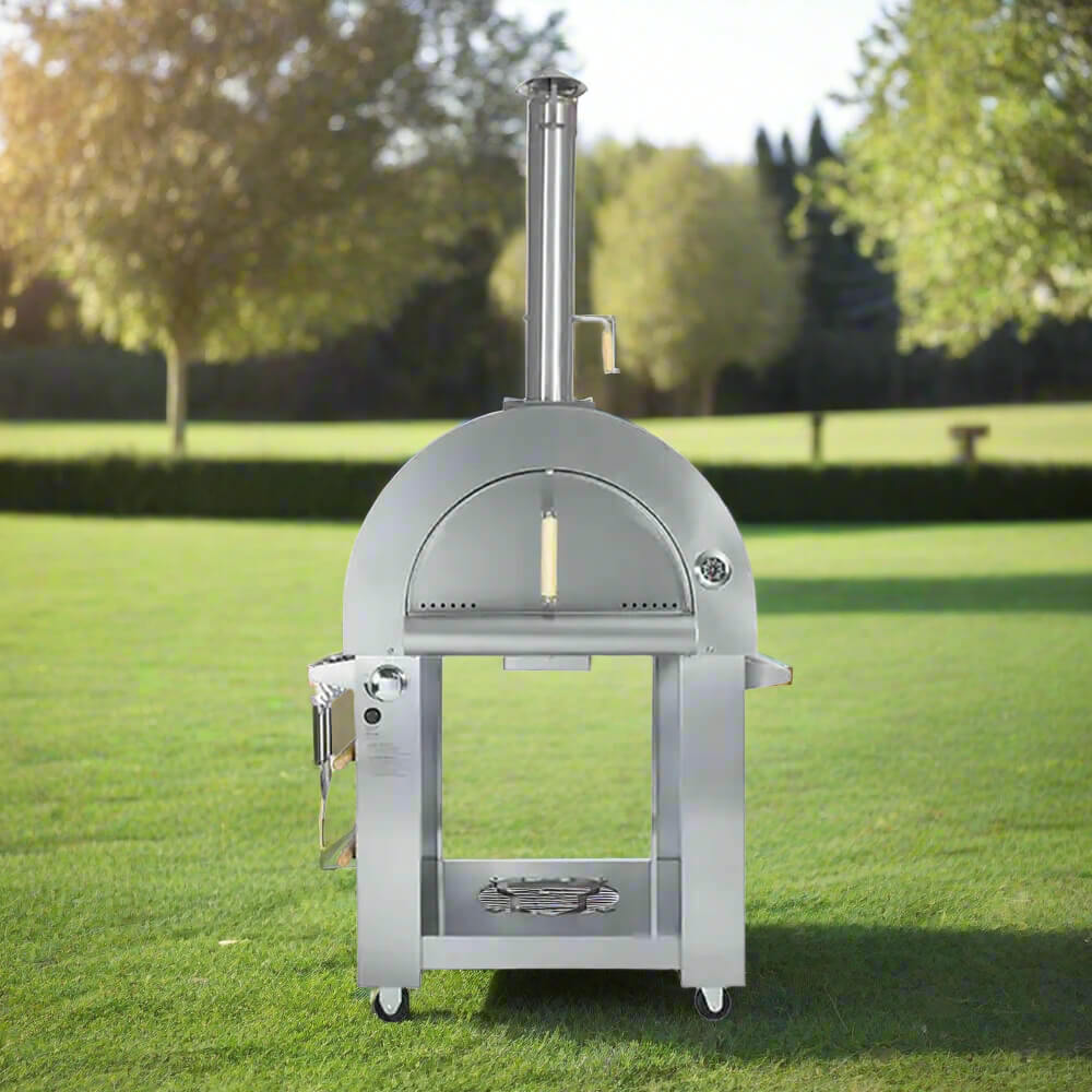 KoKoMo Grills Premium 32-Inch Stainless Steel Dual-Fuel Gas Or Wood Fired Pizza Oven [KO-PIZZAOVEN] (SAK14753)