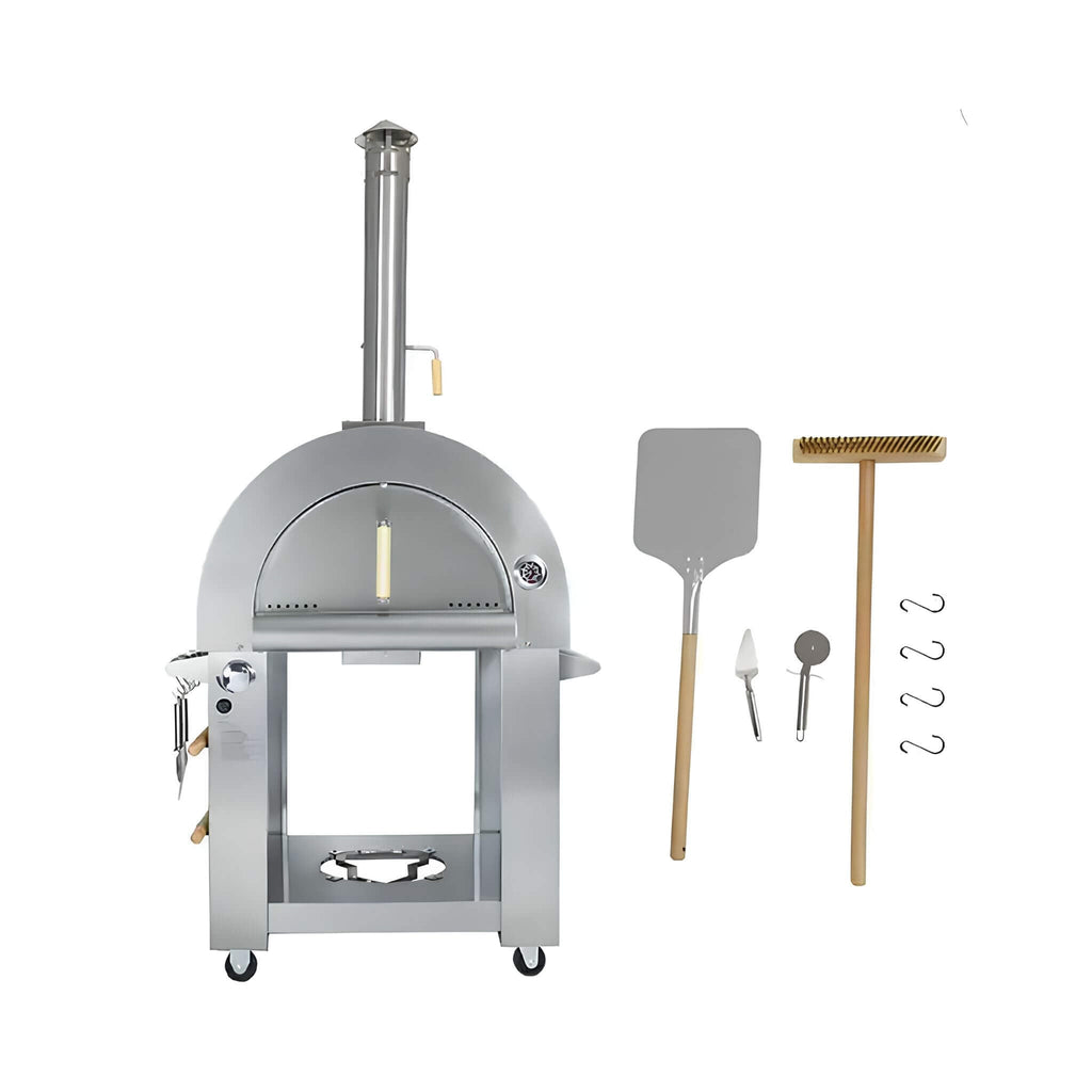 KoKoMo Grills Premium 32-Inch Stainless Steel Dual-Fuel Gas Or Wood Fired Pizza Oven [KO-PIZZAOVEN] (SAK14753)