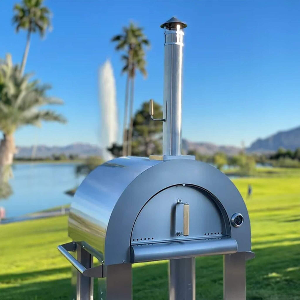 KoKoMo Grills Premium 32-Inch Stainless Steel Wood-Fired Pizza Oven [KO-PIZZAOVEN] (SAK92618)
