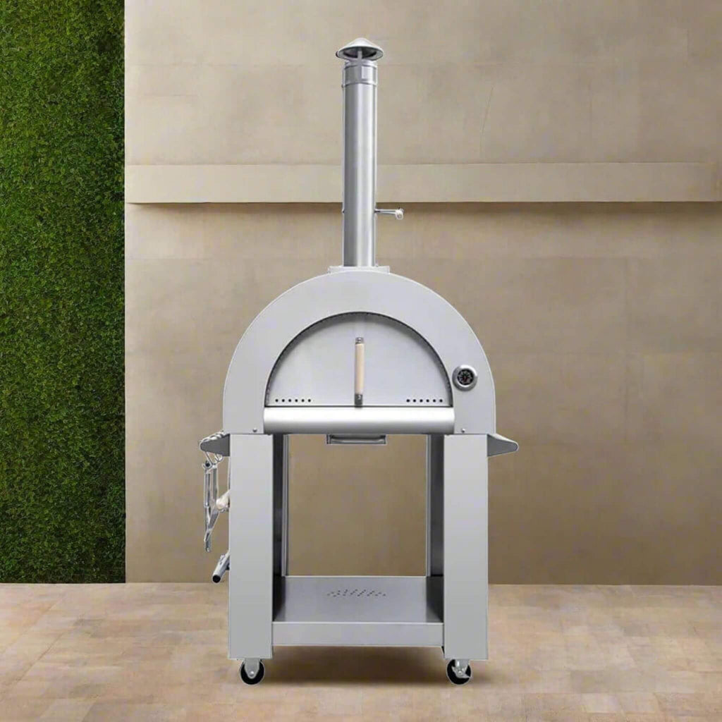 KoKoMo Grills Premium 32-Inch Stainless Steel Wood-Fired Pizza Oven [KO-PIZZAOVEN] (SAK92618)