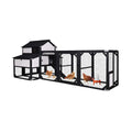 Large 118-Inch Outdoor Wooden Chicken Coop With Extended Run And 6 Nesting Boxes [8-10 Chickens] (SAK63940)