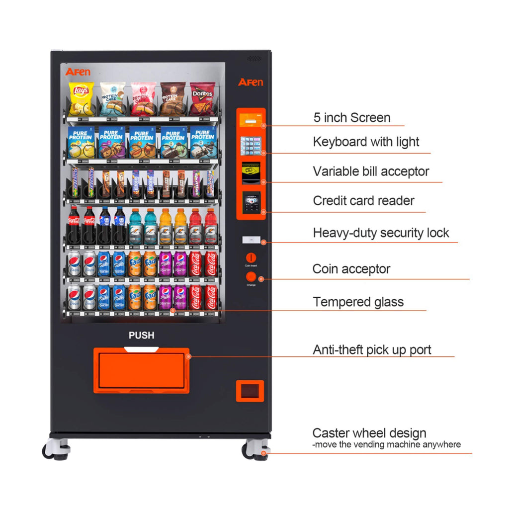Large 60-Slot Commercial Snack And Drink Refrigerated Combo Vending Machine (SAK58735)
