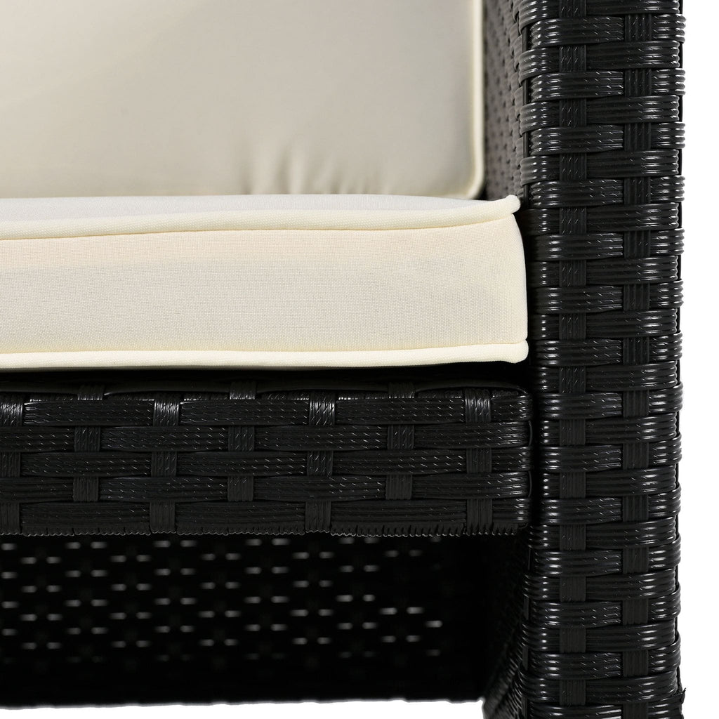 Large Outdoor Quadrilateral Spa Surround Rattan Sectional Sofa Set With Storage Compartments (SAK80217)