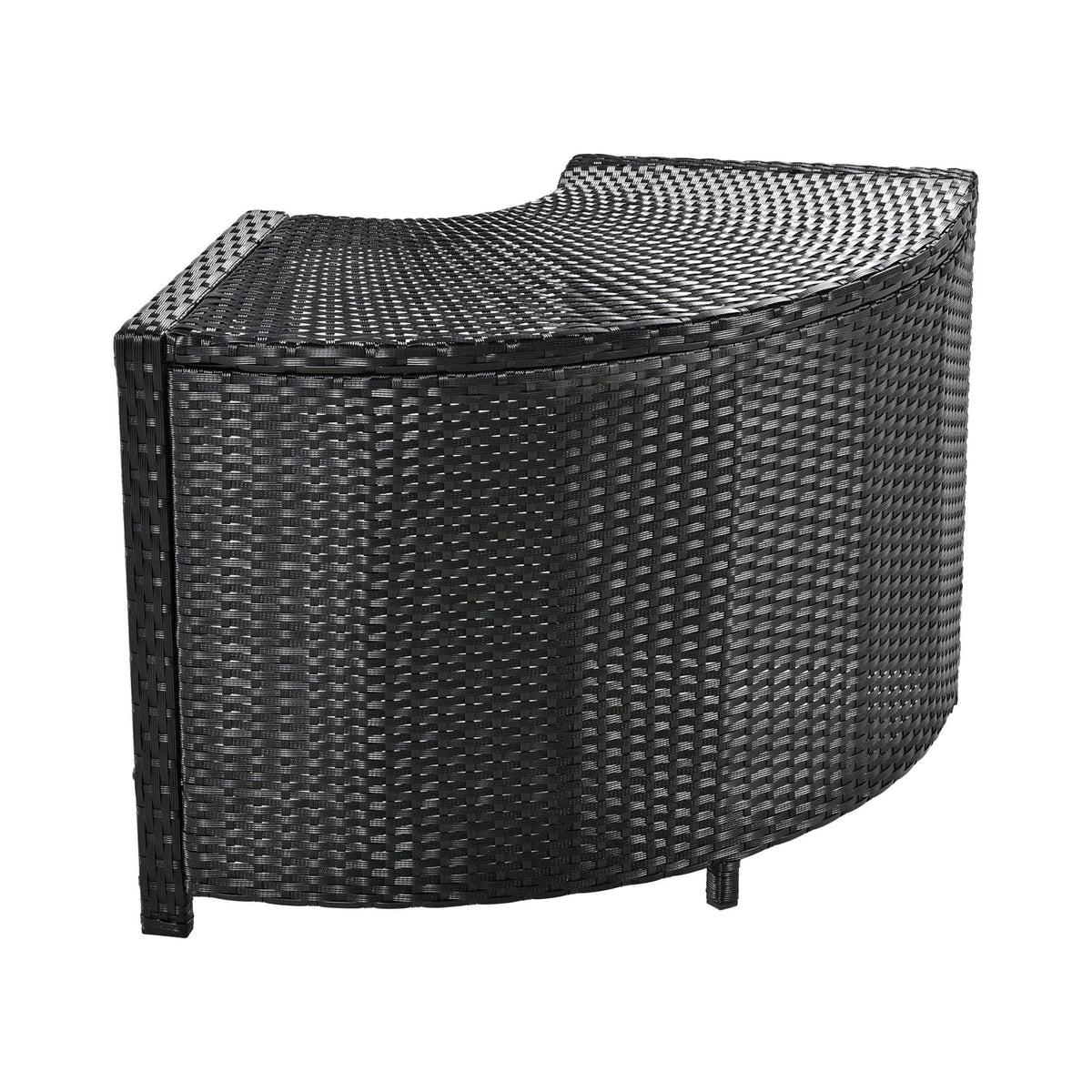 Large Outdoor Quadrilateral Spa Surround Rattan Sectional Sofa Set With Storage Compartments (SAK80217)