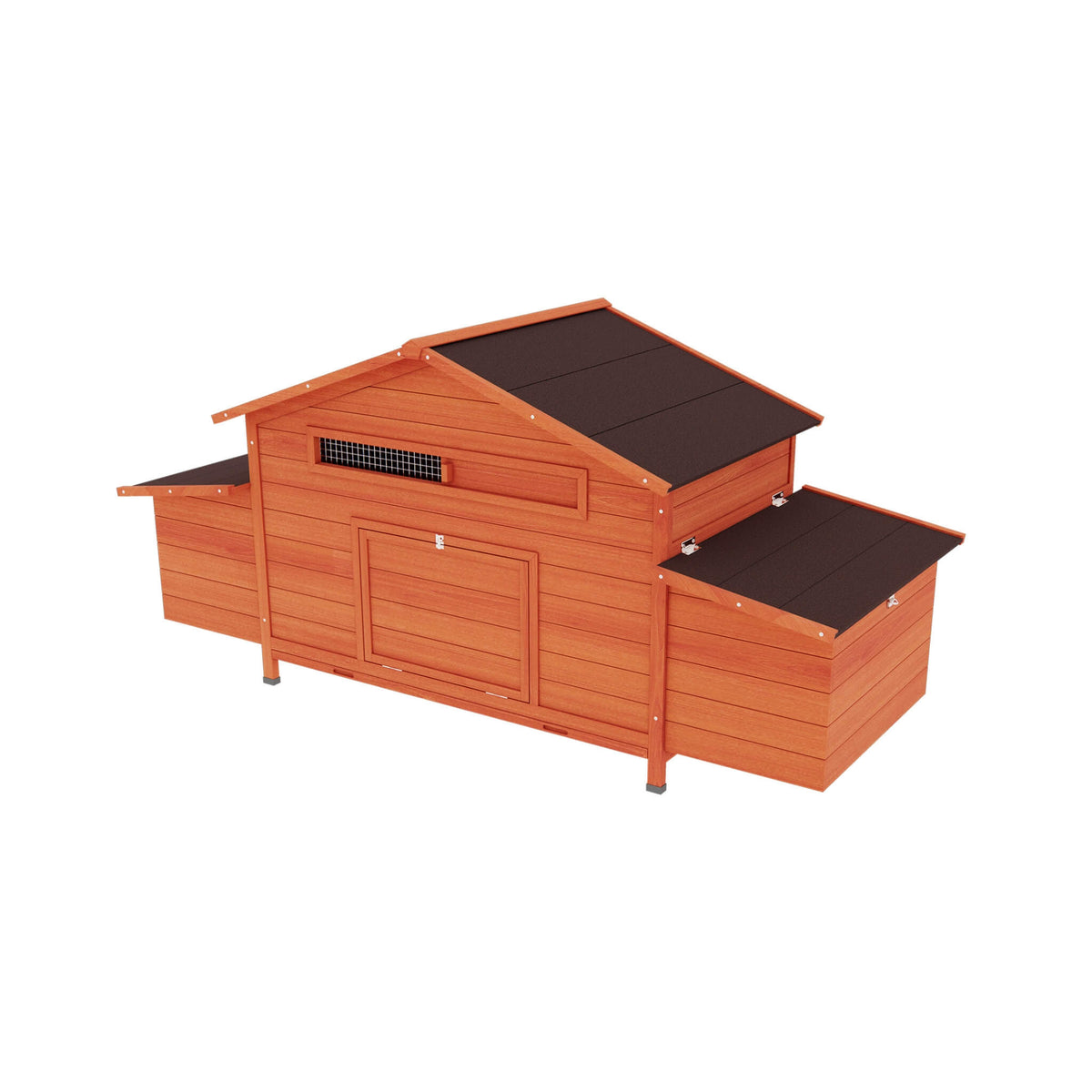 Large 44-Inch Premium Outdoor Spacious Wooden Chicken Coop With Two-Sides Nesting Boxes (SAK21875)