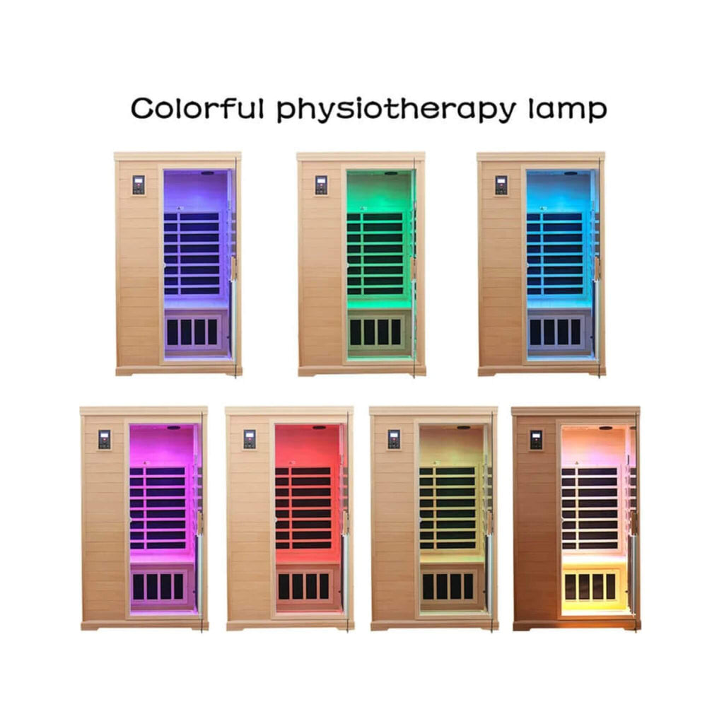 Ivara Luxury 2-Person Hemlock Wood FAR Infrared Sauna Room W/ Glass Door (SAK81525)