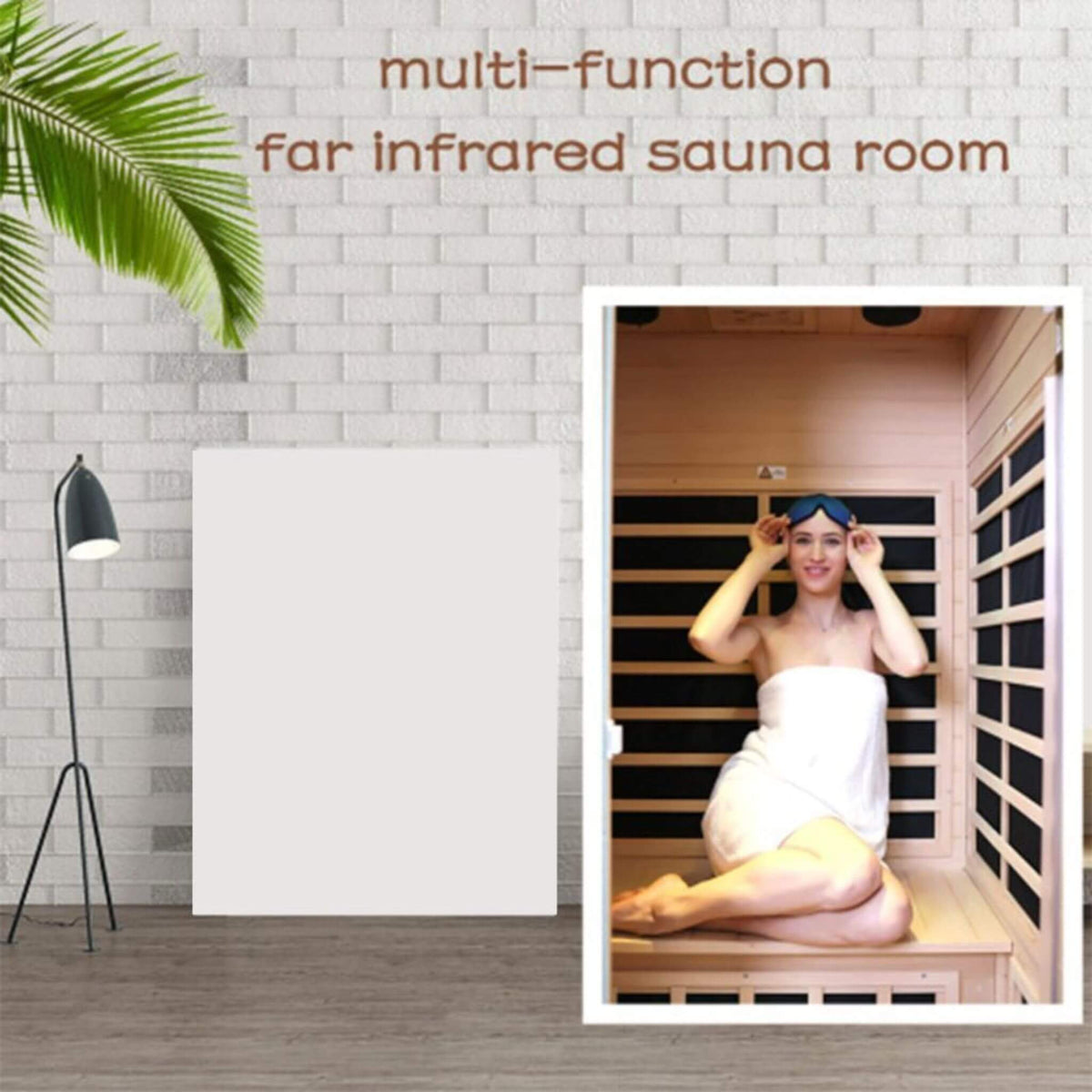 Ivara Luxury 2-Person Hemlock Wood FAR Infrared Sauna Room W/ Glass Door (SAK81525)