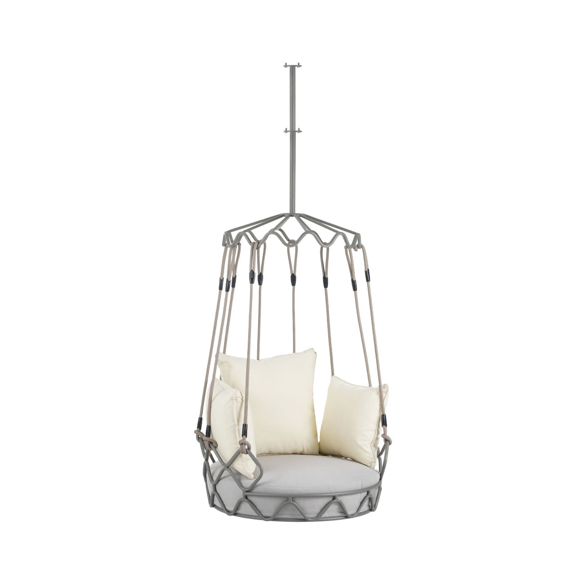 Luxury Outdoor Hanging Basket Porch Swing Chair With UV Resistant Cushions (SAK95678)