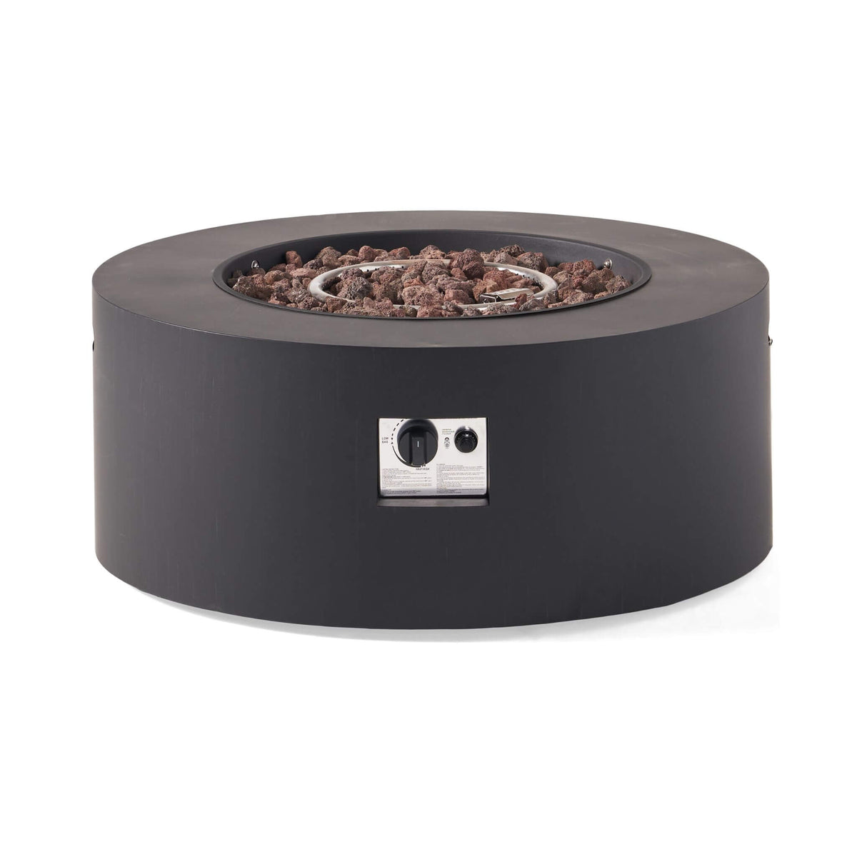 Modern 32-Inch 40K BTU Round Iron Propane Fire Pit (SAK29102)