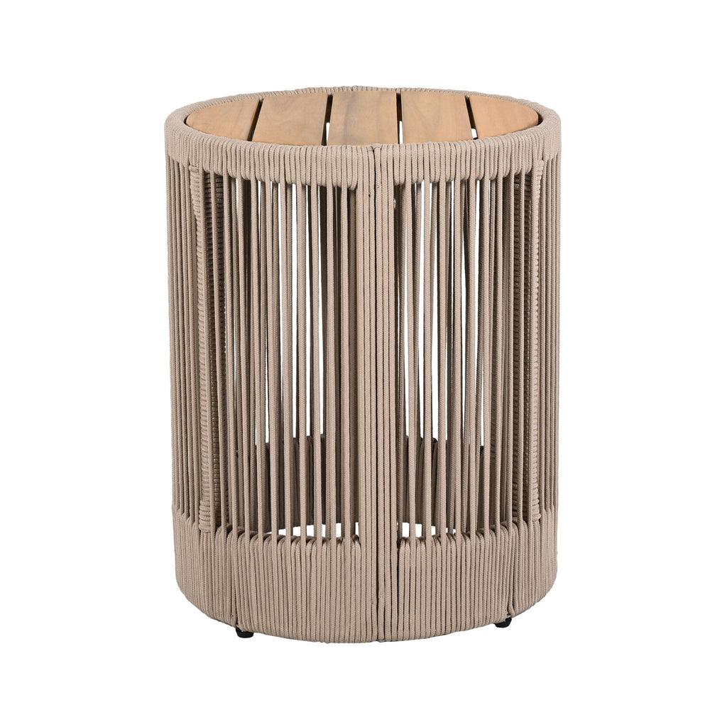 Modern Rustic Coffee Table & Side Table With Woven Rope Design (SAK56739)