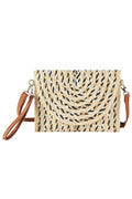 Multi Color Straw Summer Clutch Crossbody Bag