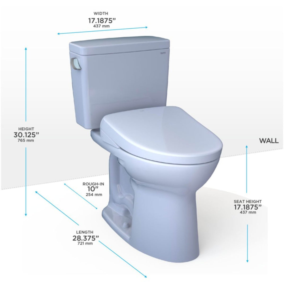 [MW7764726CEFG.10#01] TOTO Drake 1.28 GPF Universal Height Toilet With Washlet S7 Bidet Seat And 10" Rough-In (SAK58267)