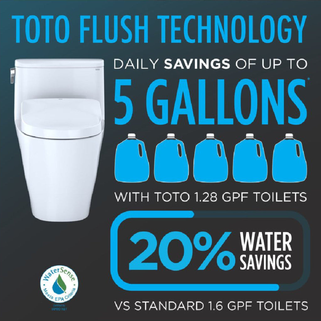 [MW7764736CSFG#01] TOTO Drake 1.6 GPF Elongated Chair Height Toilet W/ Washlet S7A Auto Bidet Seat & EWater+ Technology (SAK56915)