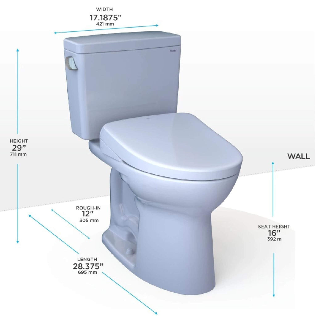 [MW7764736CSGA#01] TOTO Drake 1.6 GPF With Washlet S7A Elongated Auto Flush Bidet Seat Toilet (SAK52781)