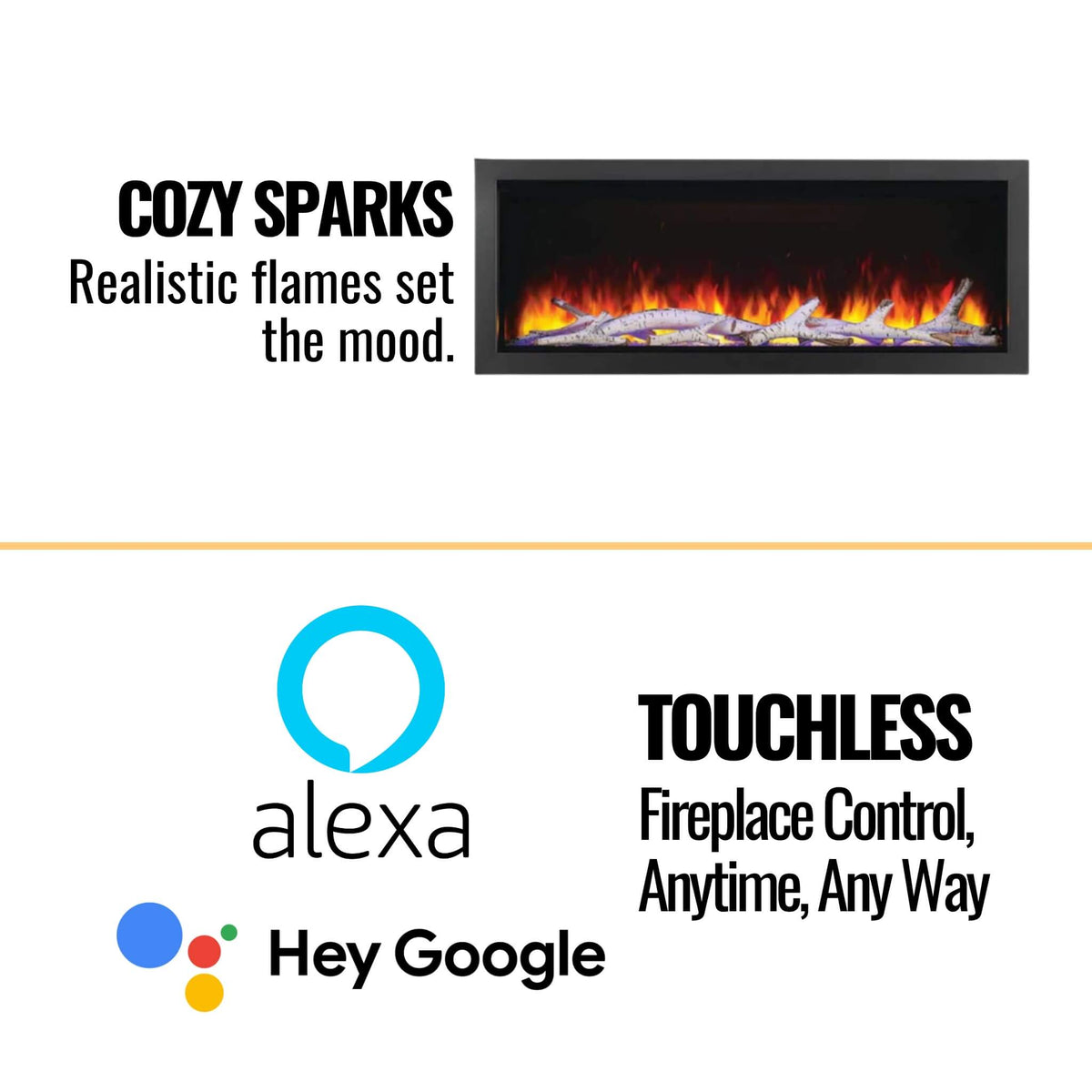 Napoleon Astound Built-In Electric Fireplace With Premium Remote & Mobile App [NEFB50/62/74/96AB] (SAK34921)