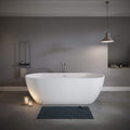 Wavecrest 59-Inch Luxury Solid Surface Matte White Freestanding Soaking Tub (SAK95320)