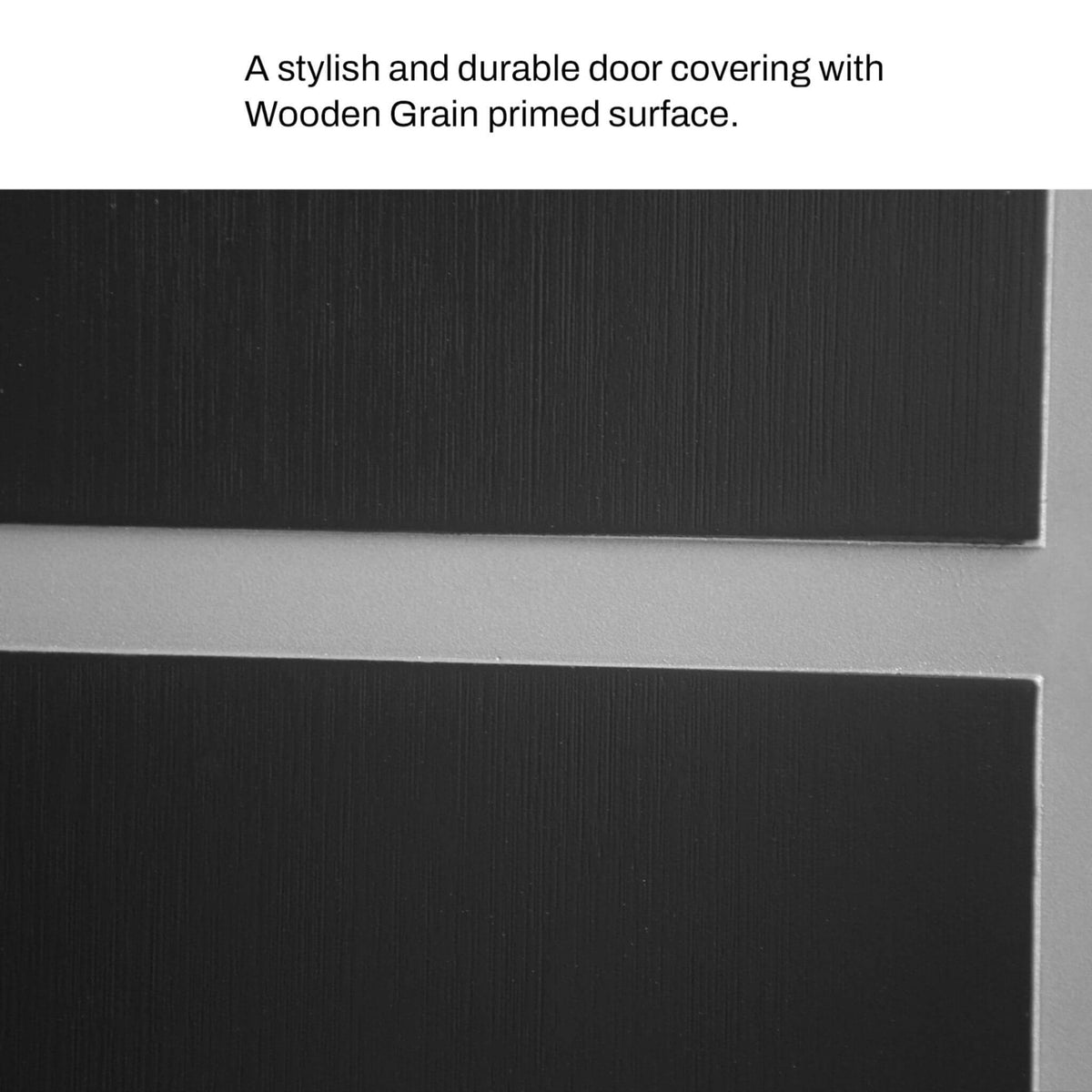 [36X80-Inch] Black Modern Left Inswing Fiberglass Entry Door With Frosted Glass (SAK25849)