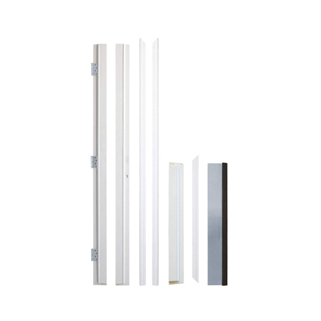 [36X80-Inch] Modern Frosted Glass Black Fiberglass Front Door With Right Inswing (SAK10584)