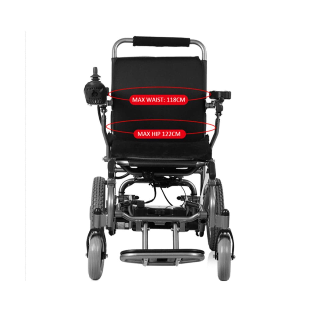 PCMOS WD602 17.5-Inch Heavy-Duty Electric Motorized Lightweight Wheelchair, 250LBS (SAK56491)