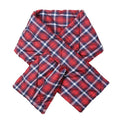 Plaid Check Puffy Scarf Check Quilted Pull Thru Scarf