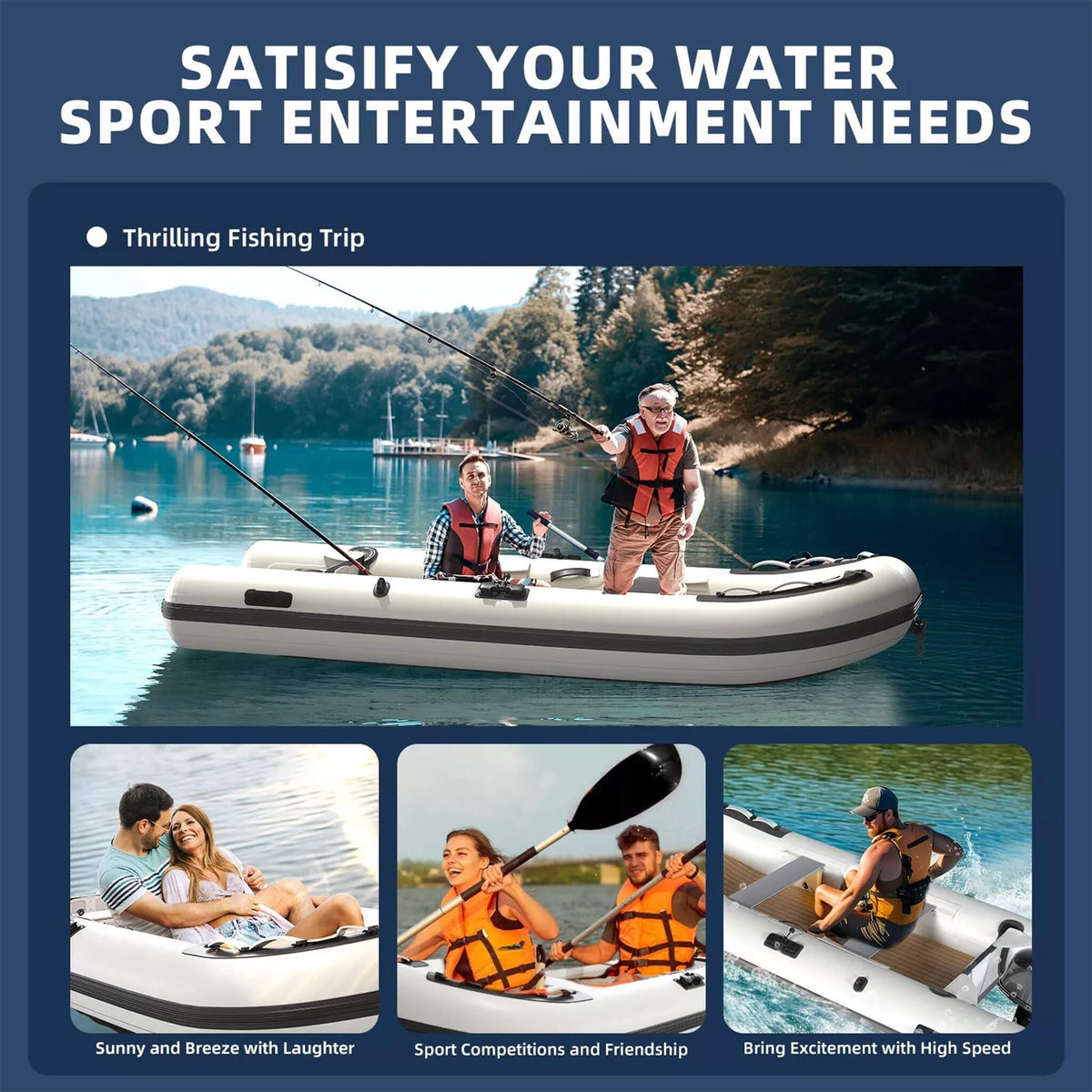 Portable Inflatable Dinghy Boat Kit With Accessories (SAK93784)