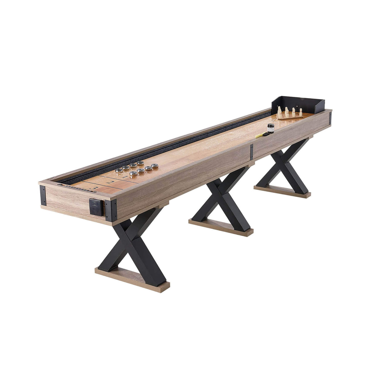 Premium 2-In-1 Shuffleboard Game Table Set With Bowling Combo (SAK81698)