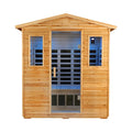 Kora Deluxe 3-Person Outdoor Full Spectrum Low EMF Infrared Home Sauna With Bluetooth Speakers And LED Reading Light (SAK14098)