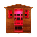 Vanta Luxury 3-Person Outdoor Mahogany Full Spectrum Ultra-Low EMF FAR Infrared Sauna With Chromotherapy And Bluetooth Speakers (SAK83460)