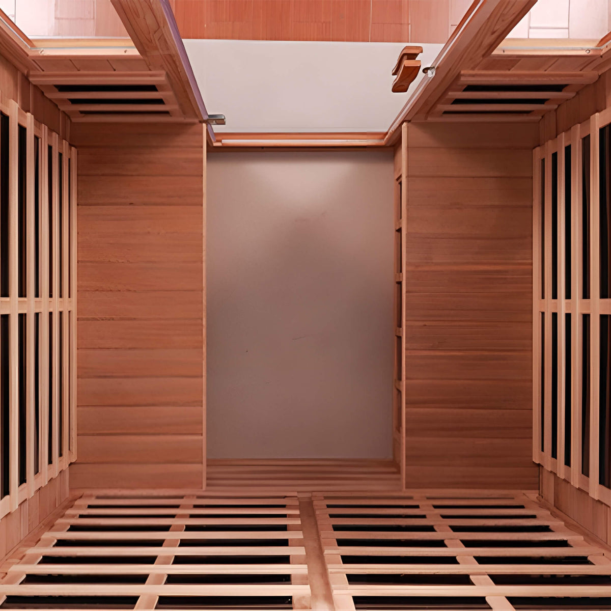 Valois Premium 4-Person Luxury Low EMF Outdoor FAR Infrared Home Sauna With Bluetooth Audio (SAK15372)