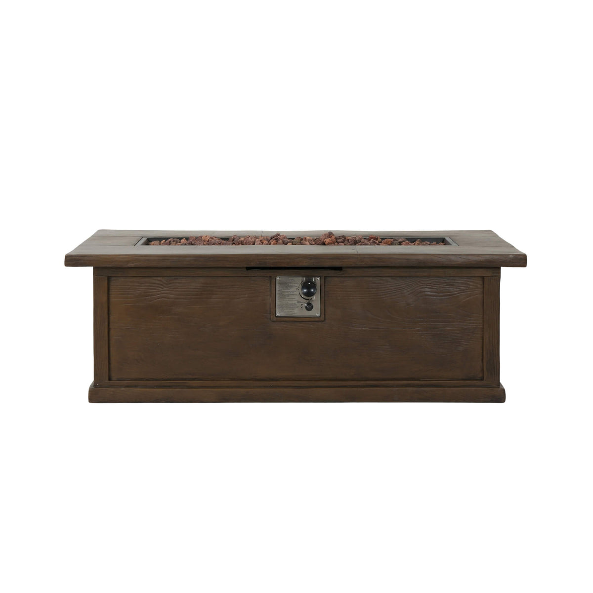 56-Inch Transitional Rectangular Outdoor Propane Gas Fire Pit Table, 50K BTU (SAK25790)