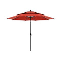 Premium 6-Piece Bar Patio Furniture Set With Umbrella, Swivel Chairs, And Cushions (SAK90375)