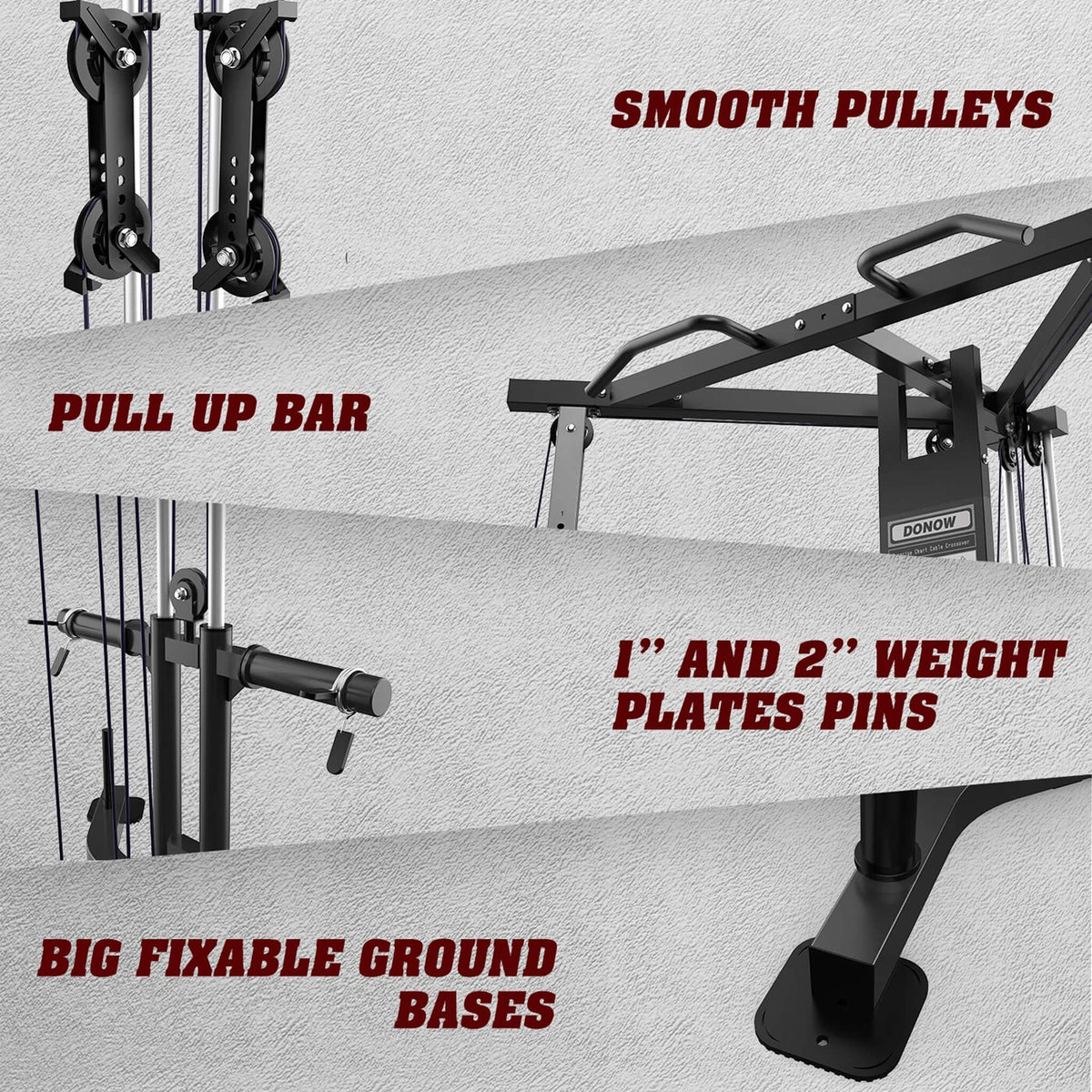 Premium Home Cable Crossover Full Body Workout Fly Machine, 350LBS (SAK06341)