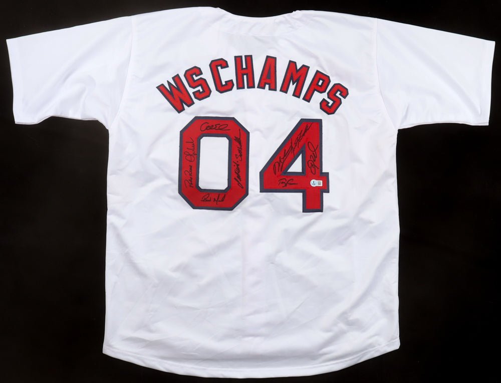 2004 Red Sox World Series Champions Jersey Signed By (10) w/ Francona (Beckett)