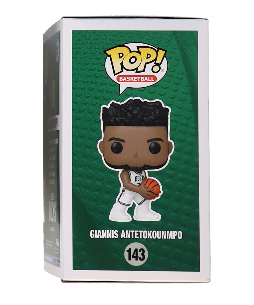 Giannis Antetokounmpo Signed Bucks #143 Funko Pop! (JSA) JSA Witnessed