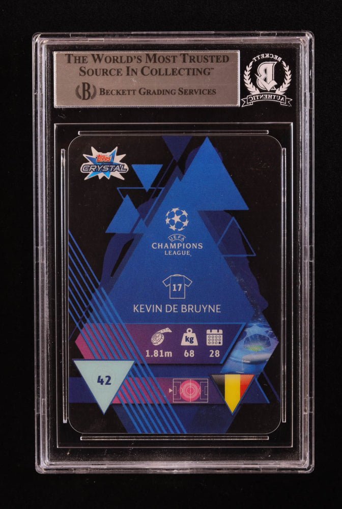 Kevin De Bruyne Signed 2019-20 Topps Crystal UEFA Champions League #42 (BGS)