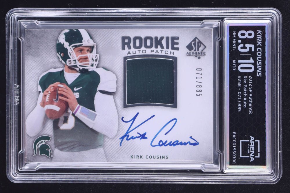 Kirk Cousins Signed 2012 SP Authentic #258 Auto #071/885 RC (Arena Club 8.5)