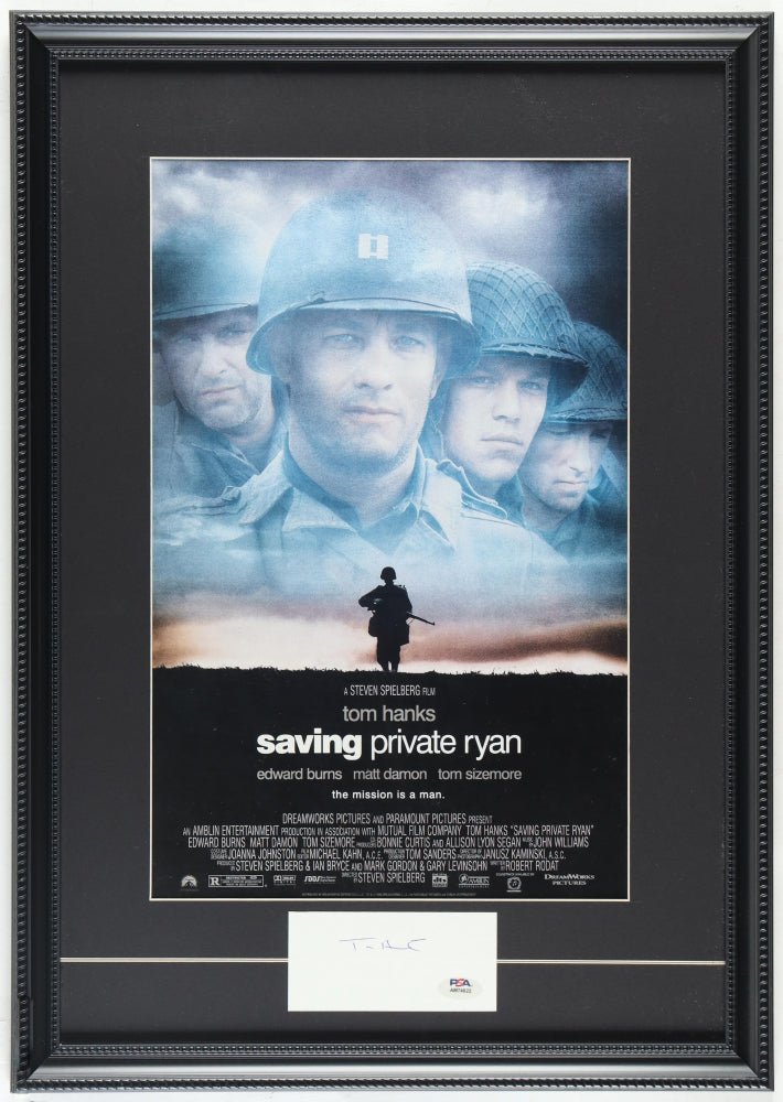 Tom Hanks Signed "Saving Private Ryan" Custom Framed Cut Display (Beckett & PSA)