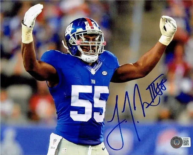 J.T. Thomas New York Giants Autographed 8x10 Photo Beckett Holo