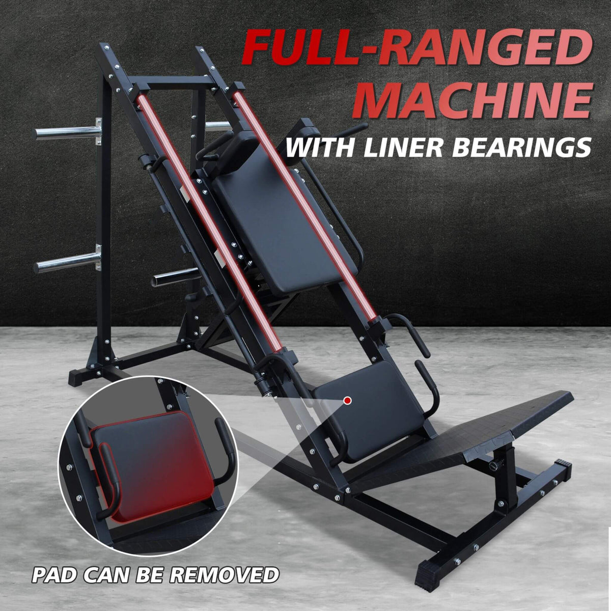Professional Adjustable Leg Press Hack Squat Machine For Home Gyms (SAK74330)