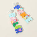 Resin Pickle Baller Message Dangle Earrings