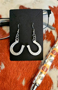 3D Print Western Silver Horseshoe Earrings Made in America