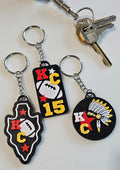 Set of 3 3D Print Chiefs Arrowhead Kc Kansas City 15 Football Keychains Made in America