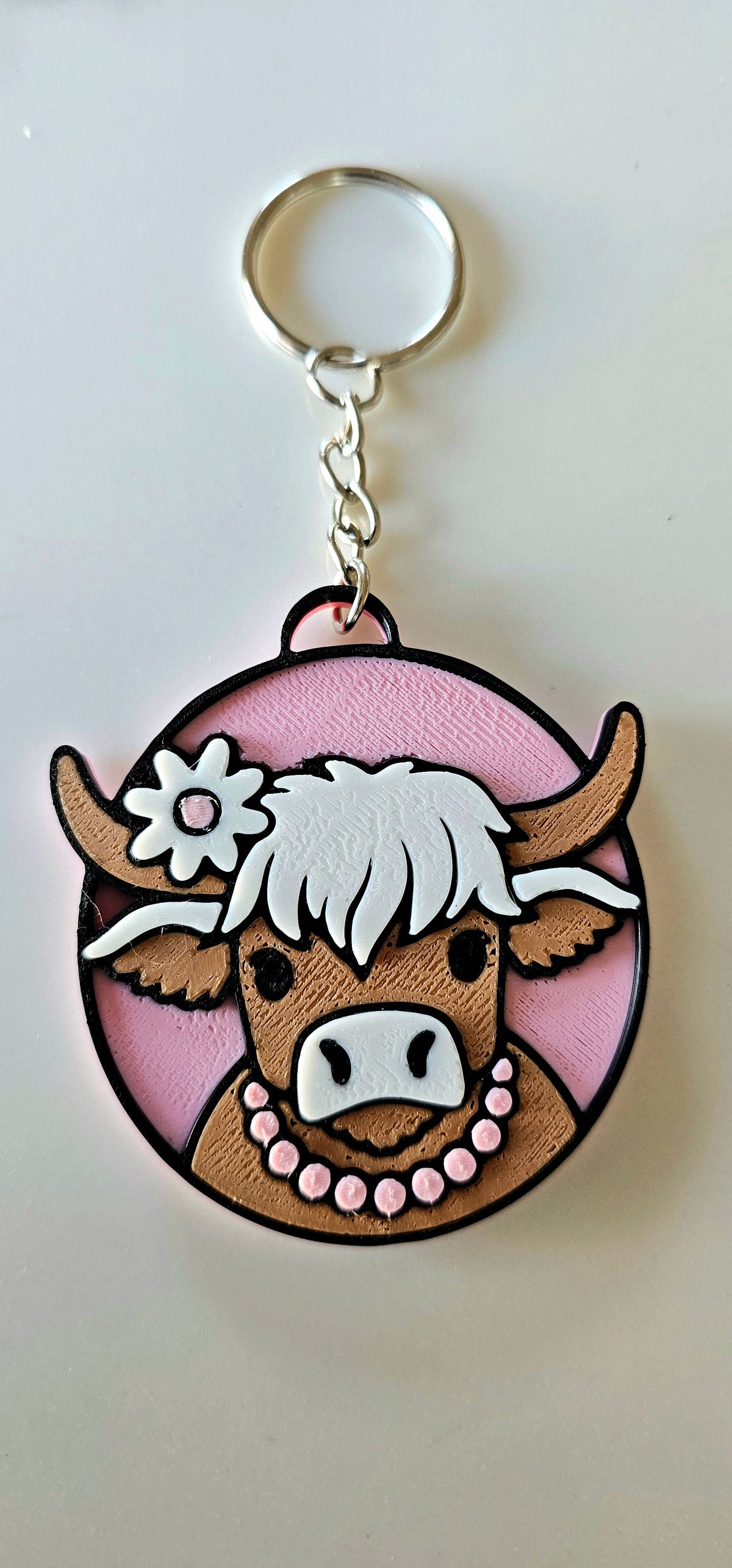 3d Western Cowgirl Cowboy Highland Cow Theme - Necklace, Purse Charm, Earrings, Keychain, Magnet