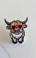 3d Printed Cool Highland Cow Magnet Made in America