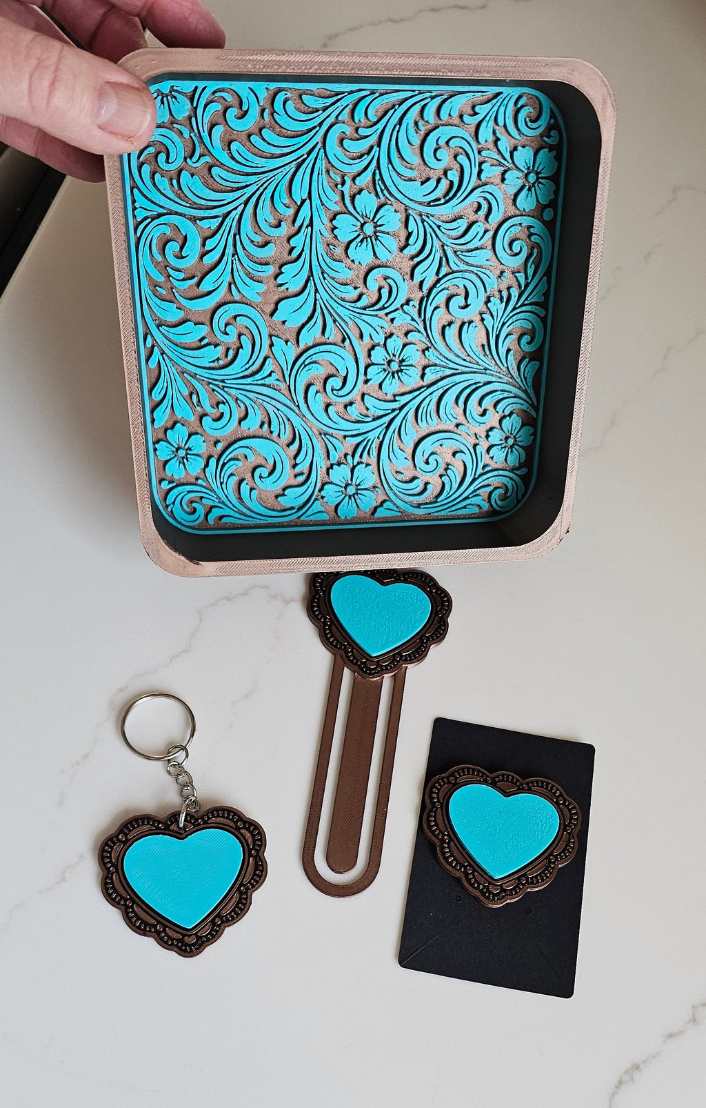 Baha Ranch 3D Deluxe Mom Daughter Bride Gift Set  Tray Keychain Pin Bookmark