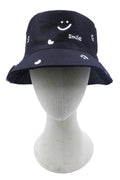 Smile and Heart Pattern Bucket Hat